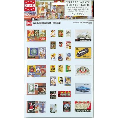 Busch 6002 Poster - Vintage reclame uit de jaren 50 met displaypanelen Busch 6002 Poster - Vintage reclame uit de jaren 50 met displaypanelen