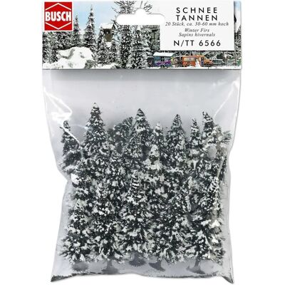 Busch N skala snöiga granar - Landskap Busch N skala snöiga granar - Landskap