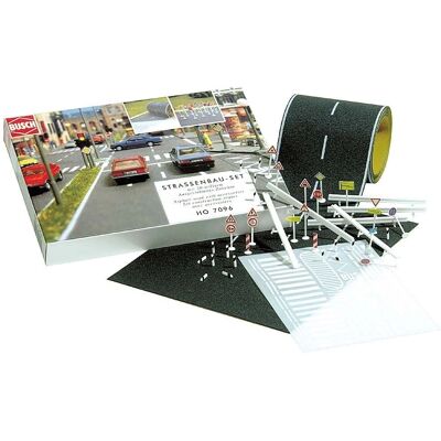 Busch 7097 N Vejkonstruktion Komplett-Set - Asphalt, 50 Zubehörteile Busch 7097 N Vejkonstruktion Komplett-Set - Asphalt, 50 Zubehörteile