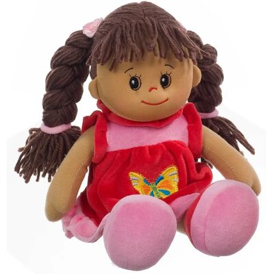 Bambola Lucy con capelli castani - Giocattolo di peluche Bambola Lucy con capelli castani - Giocattolo di peluche