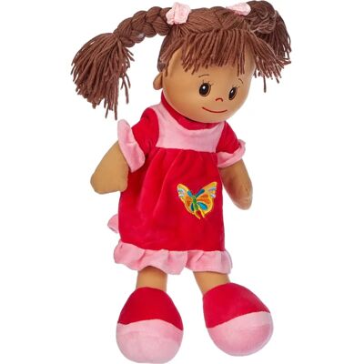 Heunec Lucy con capelli marroni - Bambola di peluche 50cm Heunec Lucy con capelli marroni - Bambola di peluche 50cm
