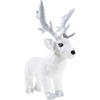 Giocattolo in peluche di renna HEUNEC Crownie - 30cm Bianco Giocattolo in peluche di renna HEUNEC Crownie - 30cm Bianco