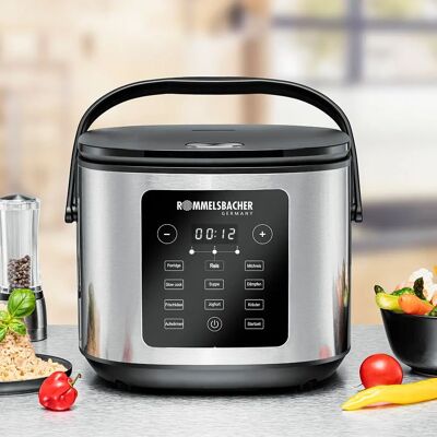 Rommelsbacher MRK 950 Rozsdamentes acél rizsfőző - 5L, 850W Rommelsbacher MRK 950 Rozsdamentes acél rizsfőző - 5L, 850W