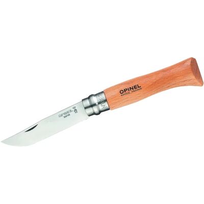 Couteau de poche OPINEL - Acier inoxydable, lame 8,5cm, manche en bois Couteau de poche OPINEL - Acier inoxydable, lame 8,5cm, manche en bois
