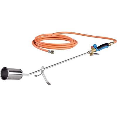 CFH Pistolet à Flamme Pro - Modèle PA079, Tuyau de gaz de 5m, Régulateur ajustable - Outil pour mauvaises herbes et toiture - Publicité CFH Pistolet à Flamme Pro - Modèle PA079, Tuyau de gaz de 5m, Régulateur ajustable - Outil pour mauvaises herbes et toiture - Publicité