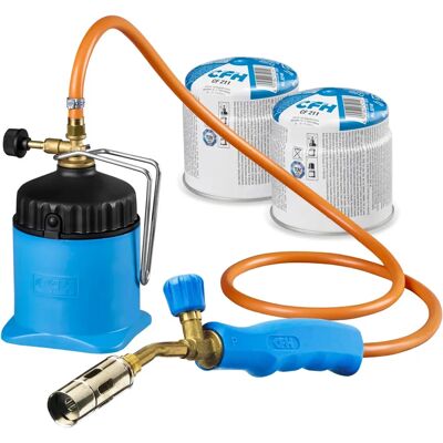 CFH Gas Soldering Torch - 650°C - 2 Gas Canisters Included CFH Gas Soldering Torch - 650°C - 2 Gas Canisters Included