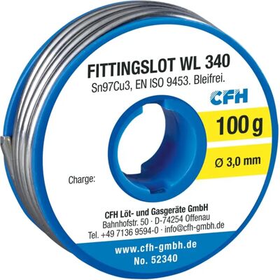 CFH WL 340 - Kupfersolderdraht - 100g, 3,0mm - Lötverktyg CFH WL 340 - Kupfersolderdraht - 100g, 3,0mm - Lötverktyg