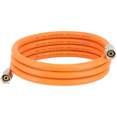 Tube de gaz propane CFH VS 758 - 2m, Raccords en laiton, 20 bar - Publicité Tube de gaz propane CFH VS 758 - 2m, Raccords en laiton, 20 bar - Publicité