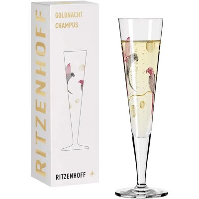 Ritzenhoff Goldnacht Champagne Glasses Set - Crystal with Gold Motifs Ritzenhoff Goldnacht Champagne Glasses Set - Crystal with Gold Motifs