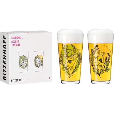 Ritzenhoff Ölglas Set - Färgglada ölglas - 2 st Ritzenhoff Ölglas Set - Färgglada ölglas - 2 st
