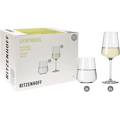 Ritzenhoff Lichtweiss Wijn- & Waterglazen Set - Elegant Minimalistisch Design Ritzenhoff Lichtweiss Wijn- & Waterglazen Set - Elegant Minimalistisch Design