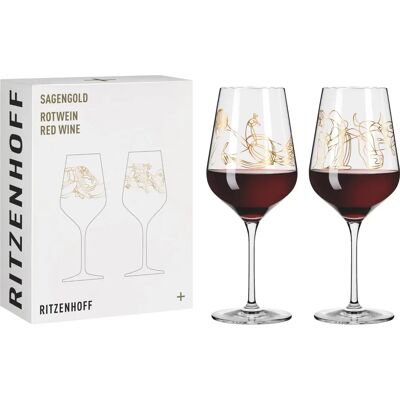 Ritzenhoff Rödvinsglas 57cl - Guld - 2-pack Ritzenhoff Rödvinsglas 57cl - Guld - 2-pack