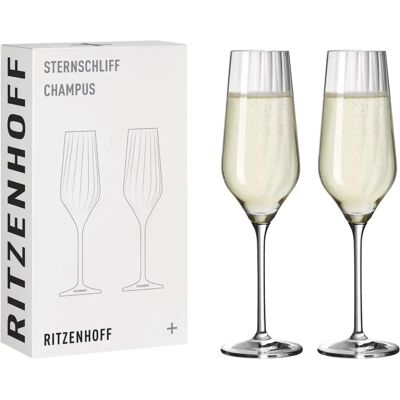 Ritzenhoff Champagneglass - Sternschliff - 2-pak - Krystall Ritzenhoff Champagneglass - Sternschliff - 2-pak - Krystall