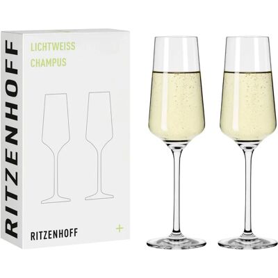 Verre de Champagne Lichtweiss Ritzenhoff 23cl - Cristal, Artisanat allemand Verre de Champagne Lichtweiss Ritzenhoff 23cl - Cristal, Artisanat allemand