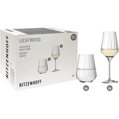 Verres à vin et eau Sternschliff Ritzenhoff - Verrerie - Publicité Verres à vin et eau Sternschliff Ritzenhoff - Verrerie - Publicité