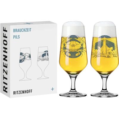 Ritzenhoff - Ølglass Pilsner Brauchzeit NO.4 - Sett à 2 Ritzenhoff - Ølglass Pilsner Brauchzeit NO.4 - Sett à 2