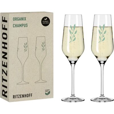 Verre de Champagne Organix Ritzenhoff - Moderne, 2 pièces Verre de Champagne Organix Ritzenhoff - Moderne, 2 pièces