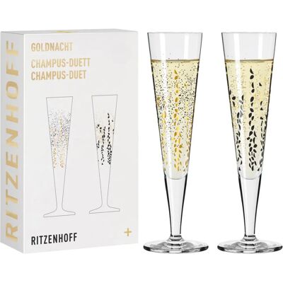 Ritzenhoff Goldnacht Champagnerglas 2er Set - Transparent - Vinglas Ritzenhoff Goldnacht Champagnerglas 2er Set - Transparent - Vinglas