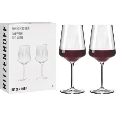 Ritzenhoff Transparent Red Wine Glass - Sonnenschliff - 2-pack Ritzenhoff Transparent Red Wine Glass - Sonnenschliff - 2-pack