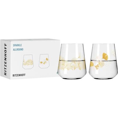 Ritzenhoff Modèle NO: 5 & 6 Verre à Boire en Cristal Doré - Verre à boire Ritzenhoff Modèle NO: 5 & 6 Verre à Boire en Cristal Doré - Verre à boire