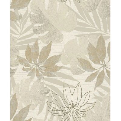 Marburg Beige Avalon Tapete - Blattmotiv, Lichtbeständig, 0,53x10,05m Marburg Beige Avalon Tapete - Blattmotiv, Lichtbeständig, 0,53x10,05m