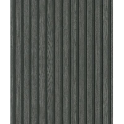 vidaXL Noordwand Wallpaper Botanica Wooden Slats Black and Grey - Tapete vidaXL Noordwand Wallpaper Botanica Wooden Slats Black and Grey - Tapete