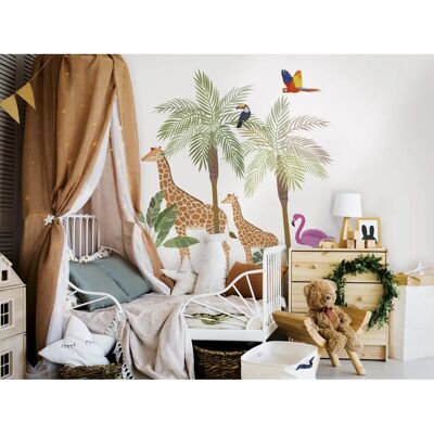 Marburg Tropische Palm & Tier Tapete - Kinderfreundlich & Waschbar Marburg Tropische Palm & Tier Tapete - Kinderfreundlich & Waschbar