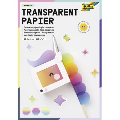 FOLIA Regenbogen Transparente Papierordner - Ordner FOLIA Regenbogen Transparente Papierordner - Ordner
