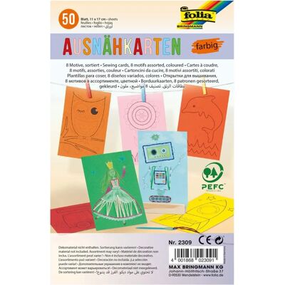Folia Sy kort, 110 x 170 mm, assorterat - Pack av 3 Folia Sy kort, 110 x 170 mm, assorterat - Pack av 3