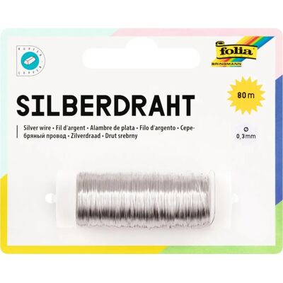 Drut miedziany - Srebrny 0,3mm x 80m - Rękodzieło & Biżuteria Drut miedziany - Srebrny 0,3mm x 80m - Rękodzieło & Biżuteria