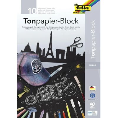 FOLIA Schwarzes A3 Bastelpapier - Bastelpapier FOLIA Schwarzes A3 Bastelpapier - Bastelpapier