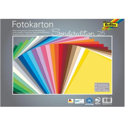 Carton Folia 50x70cm 300g 25 feuilles assorties - Publicité Carton Folia 50x70cm 300g 25 feuilles assorties - Publicité