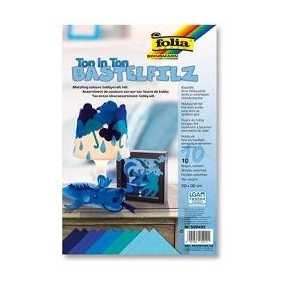 Folia Tissu craft bleu - 10 feuilles Folia Tissu craft bleu - 10 feuilles