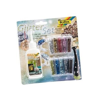 Folia 00589 Colla Glitter - Set di Colori Folia 00589 Colla Glitter - Set di Colori