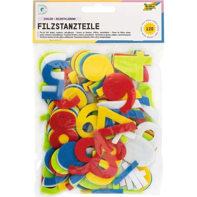 Folia Filzstücken zum Basteln - 120 Stück, Selbstklebend, 45mm Folia Filzstücken zum Basteln - 120 Stück, Selbstklebend, 45mm