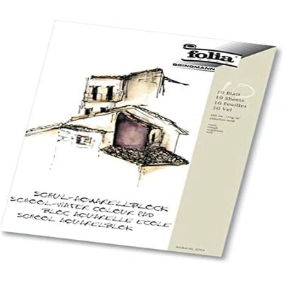 Folia Bloco de Aquarela A3 - 10 Folhas, Rugoso, Branco Folia Bloco de Aquarela A3 - 10 Folhas, Rugoso, Branco