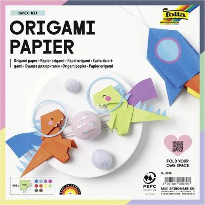Folia Craft Paper Sheets - 20x20cm Assorted 500 Sheets Folia Craft Paper Sheets - 20x20cm Assorted 500 Sheets