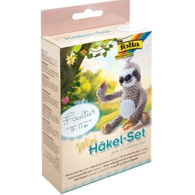 Folia Mini-Häkelset Faultier - Bastelset für Anfänger Folia Mini-Häkelset Faultier - Bastelset für Anfänger