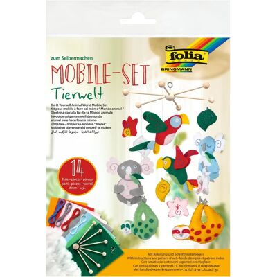Folia Djurvärld mobilsats - Barnens pysselset Folia Djurvärld mobilsats - Barnens pysselset