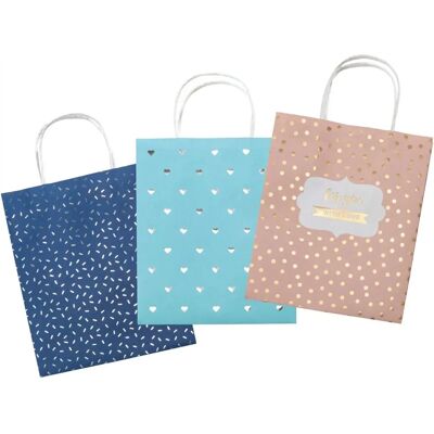 Bolsas de regalo de papel Folia Hotfoil Kraft 120x55x150mm Set de 12 Bolsas de regalo de papel Folia Hotfoil Kraft 120x55x150mm Set de 12