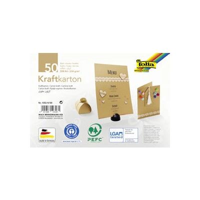 Folia 692/4/98 Konstpapper - 50 Ark - A4 Kraftpapper Folia 692/4/98 Konstpapper - 50 Ark - A4 Kraftpapper