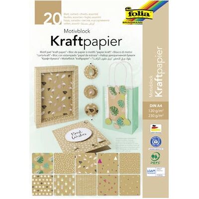 Folia Papier Kraft A4 20 Ksiąg Folia Papier Kraft A4 20 Ksiąg