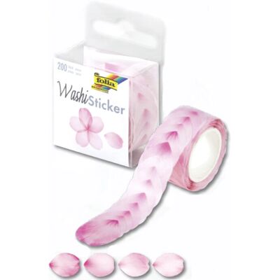Folia - WASHI-STICKER - Pink - 200 stuks - Sticker Folia - WASHI-STICKER - Pink - 200 stuks - Sticker