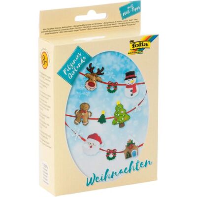 Kit de bricolage en feutrine Folia Mini - Guirlande de Noël 105cm Kit de bricolage en feutrine Folia Mini - Guirlande de Noël 105cm