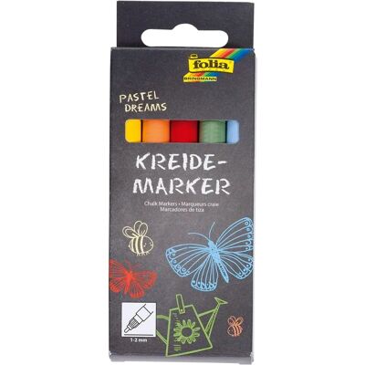 Folia Pastell Dreams Chalk Markers - Set of 5 Folia Pastell Dreams Chalk Markers - Set of 5