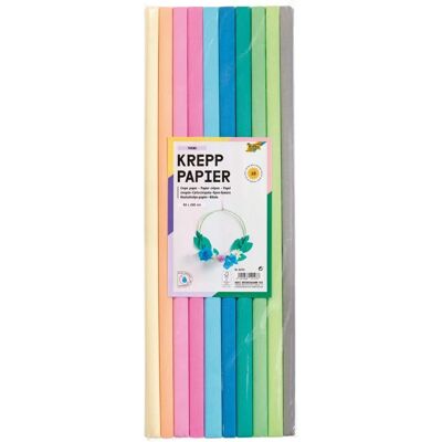 Folia Papier Krepppapier - 50x200cm Trend 10 Farben Folia Papier Krepppapier - 50x200cm Trend 10 Farben