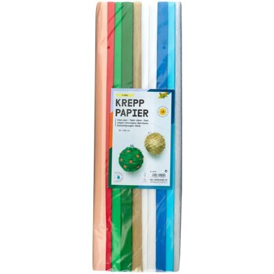 Carta crespa di Natale FOLIA - 10 Rotoli - 50x200cm Carta crespa di Natale FOLIA - 10 Rotoli - 50x200cm