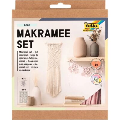 Folia Boho Macrame Kit for 2 Decorations Folia Boho Macrame Kit for 2 Decorations