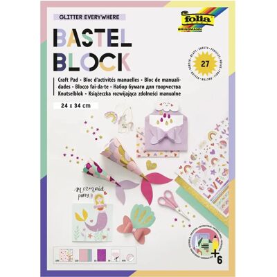 Bloque de Papel de Manualidades FOLIA - 240x340mm con Glitter Bloque de Papel de Manualidades FOLIA - 240x340mm con Glitter