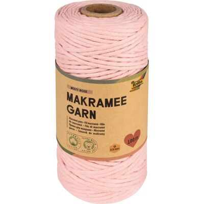 Folia Modell 24994 Misty Rose Baumwoll Makramee Garn - Bastelart Folia Modell 24994 Misty Rose Baumwoll Makramee Garn - Bastelart